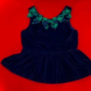Janie & Jack Royal Blue Velvet Top